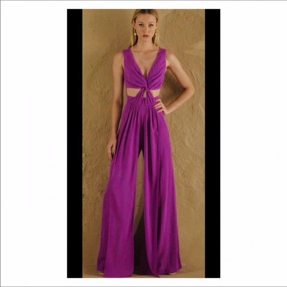 Iorane Britt Sleeveless Jumpsuit Purple XXS New